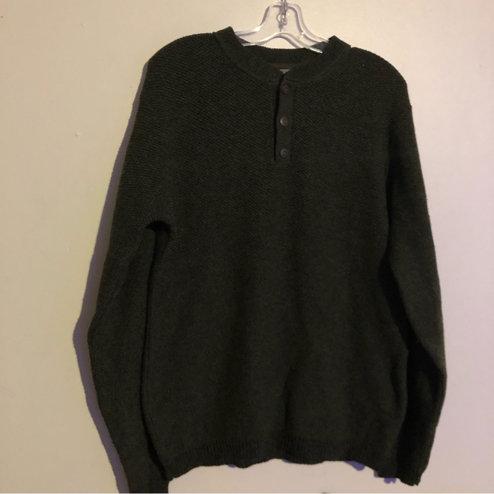 Oscar De La Renta Sweater Green Long Sleeve Mens Medium M